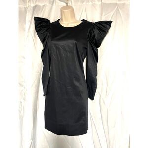 French Connection   dress pleat puff sleeve with button-up back small